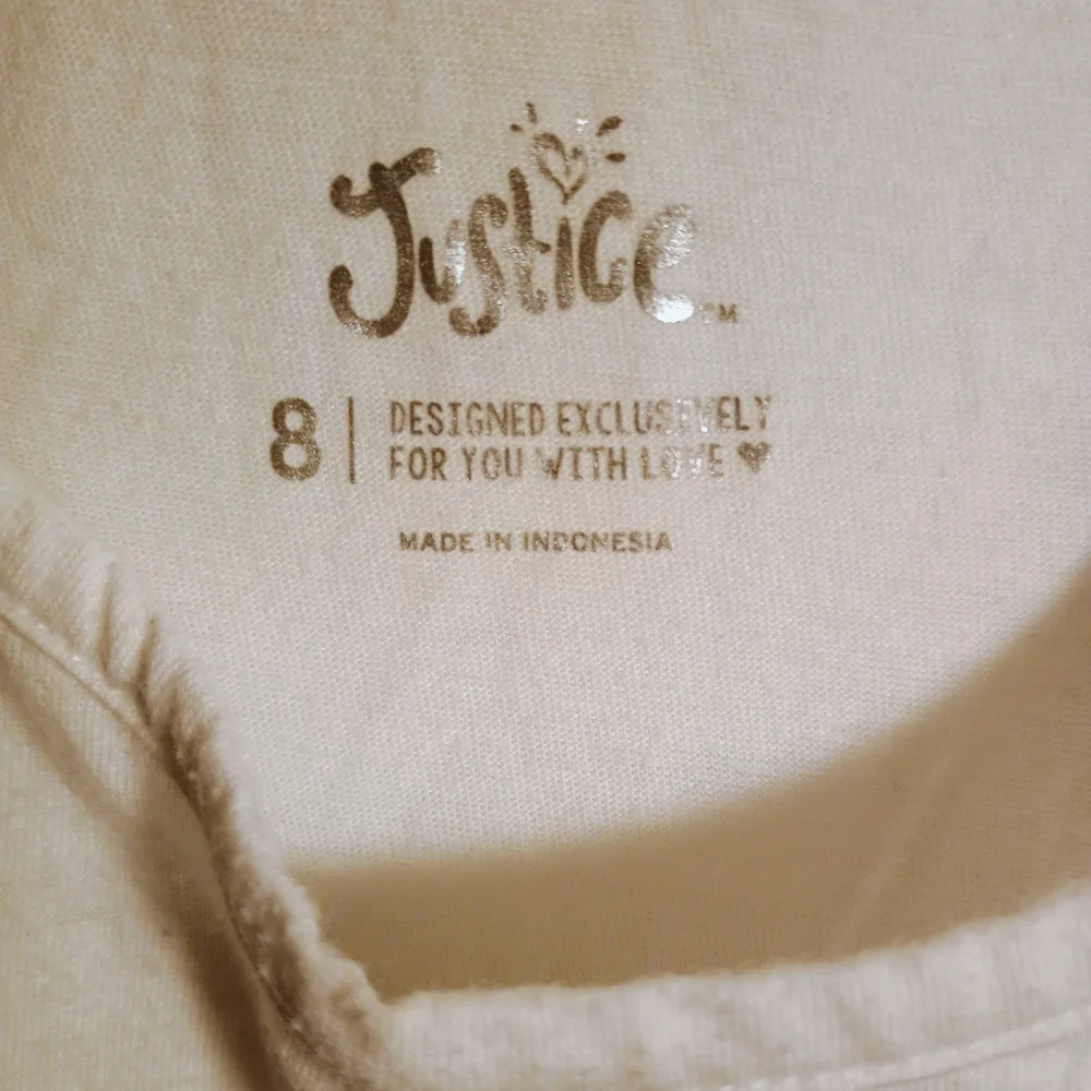 Justice Off-White Tank Top